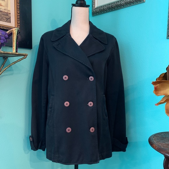 AT denim Women’s Button Navy Blue Denim Jacket - Picture 1 of 9